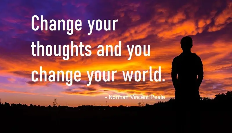 Positive thinking quote by Norman Vincent Peale 